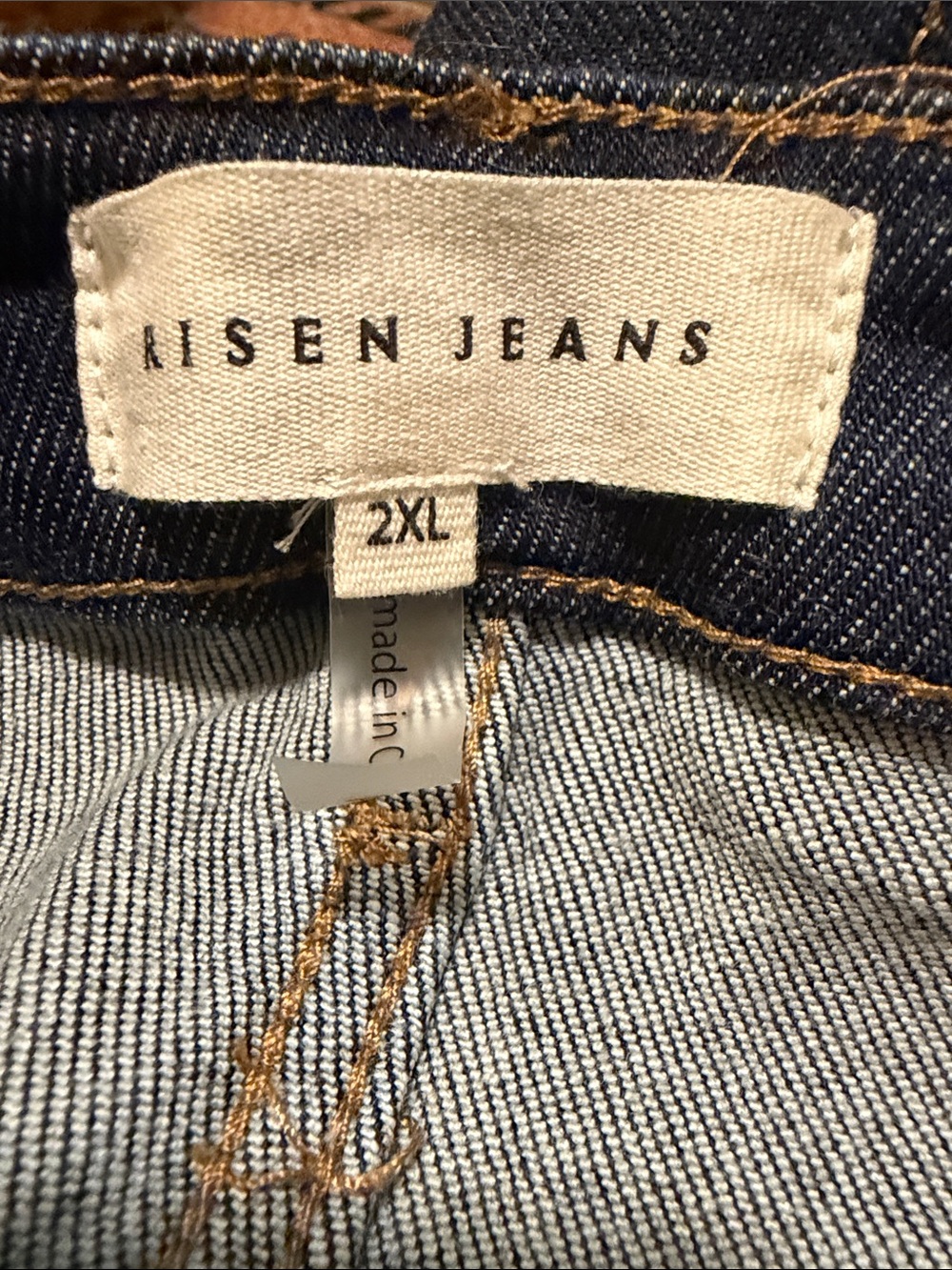 Risen High-Rise Wide-Leg Jeans in Dark Indigo - Picture 7 of 7